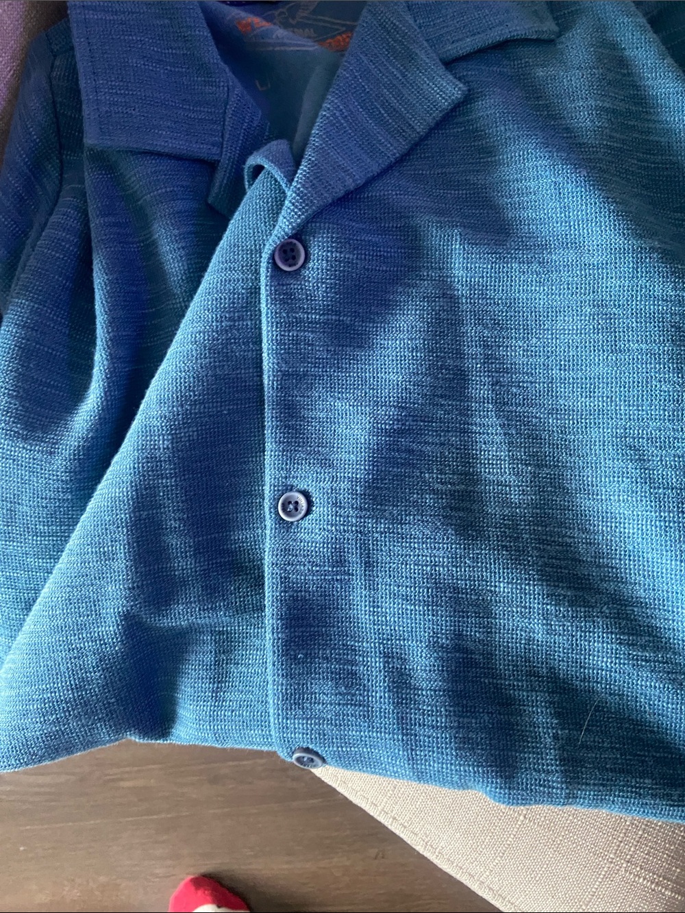 Weatherproof Teal Knit Polo Shirt - Picture 3 of 5